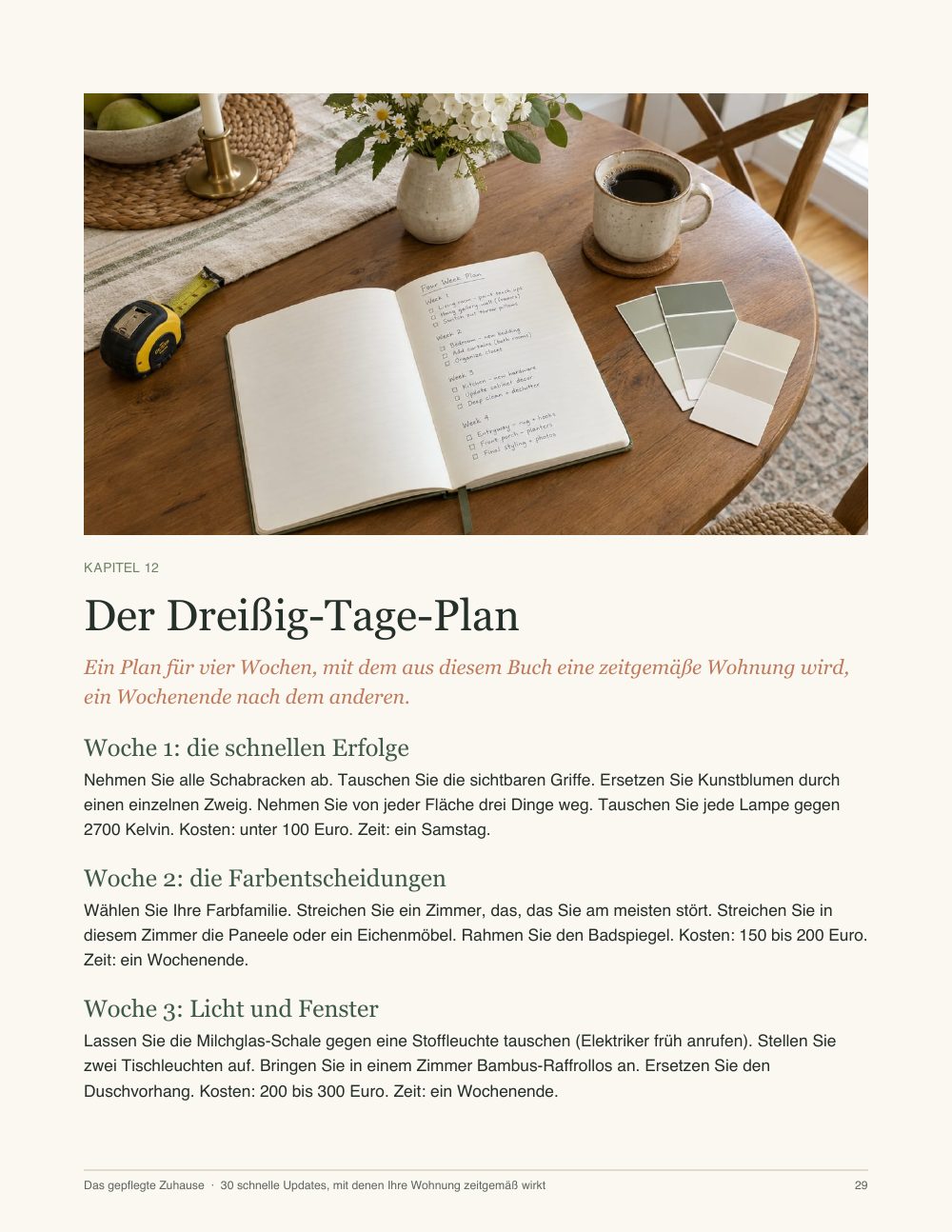 Seite aus dem Buch: Der 30-Tage-Plan